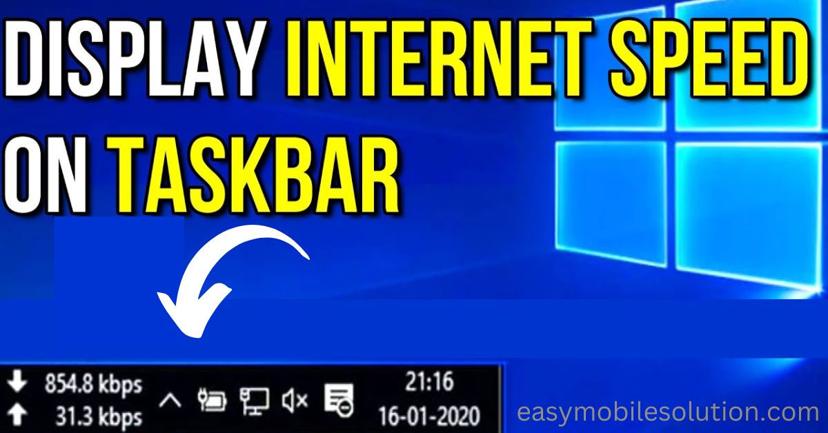 How To Add Internet Speed Meter On Windows 10 Taskbar | New Tips 2023